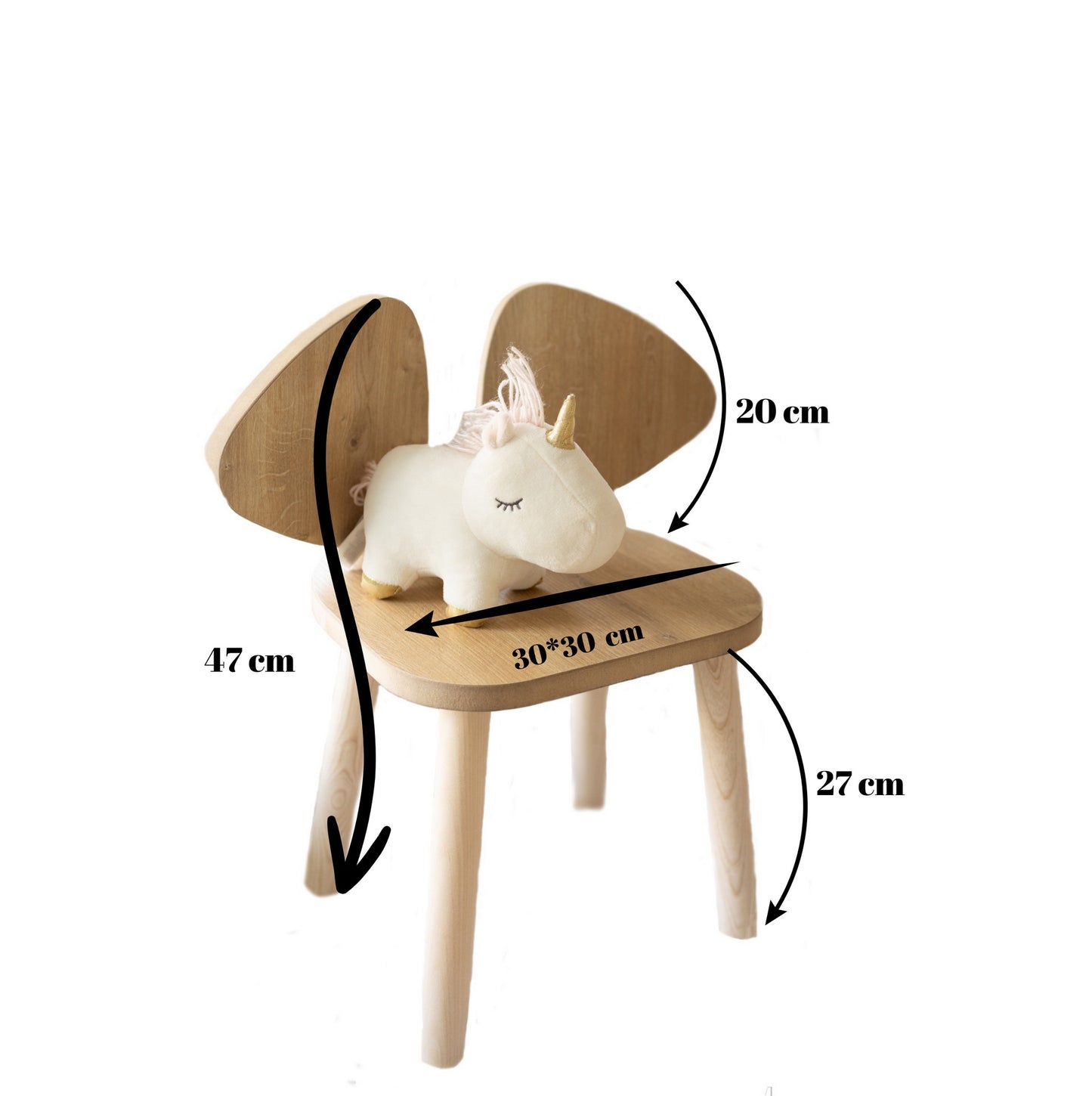 Dječja stolica MICKEY CHAIR, smeđa boja