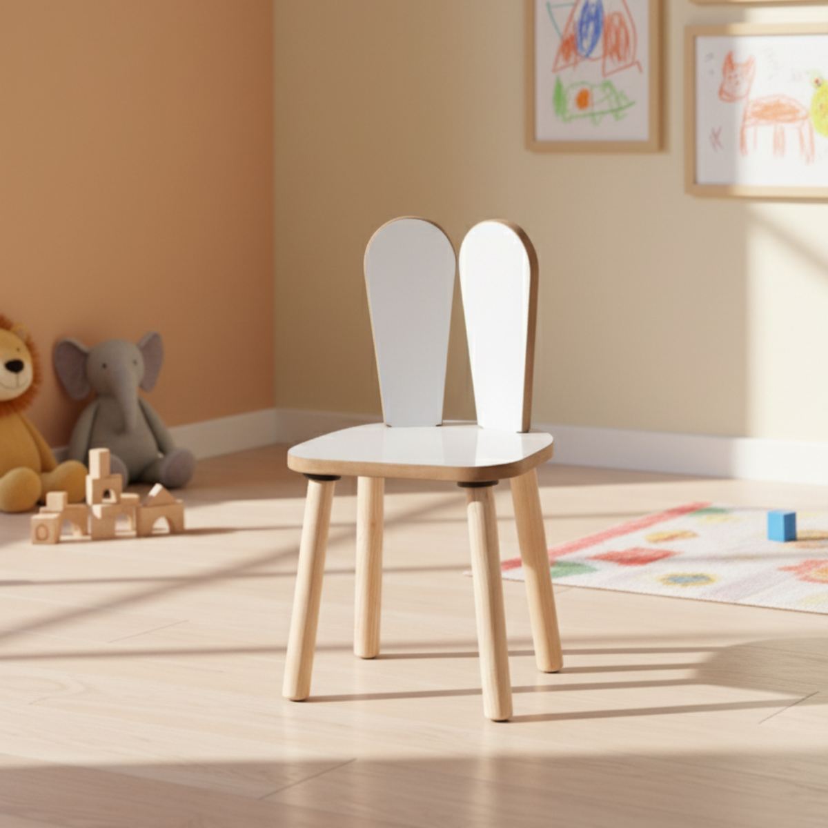 Dječja stolica BUNNY CHAIR, bijela boja