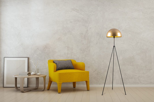 Podna lampa CAN , zlatno- crna, metalm 50 x 50 cm, visina 170 cm, promjer sjenila 40 cm, visina 22 cm, E27 40 W, Can - NT - 113