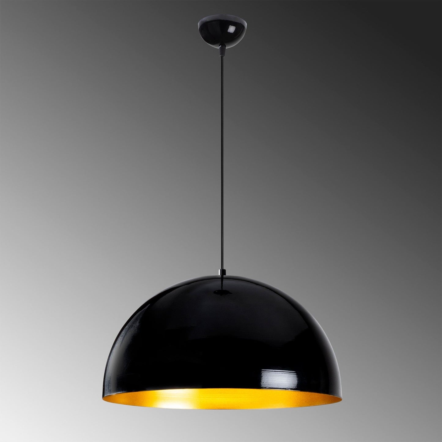 Vislica LIGHT crna, metal, 50 x 50 cm, visina 121 cm, duljina kabla 90 cm, E27 40 W, Berceste - 235-S