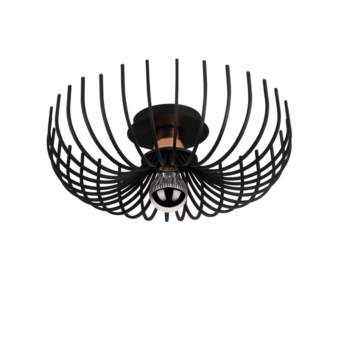 Stropna lampa ASPENDOS crna, metal promjer 36 cm, visina 12 cm, E27 40 W, Aspendos - N-641