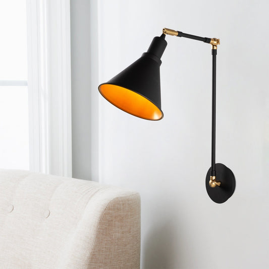 Zidna lampa BERCESTE crna, metal, promjer 20 cm, visina 56 cm, E27 40 W, Berceste - N-682