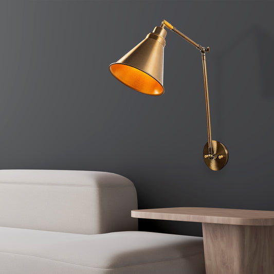Zidna lampa BERCESTE vintage, metal, promjer 20 cm, visina 56 cm, E27 40 W, Berceste - N-683