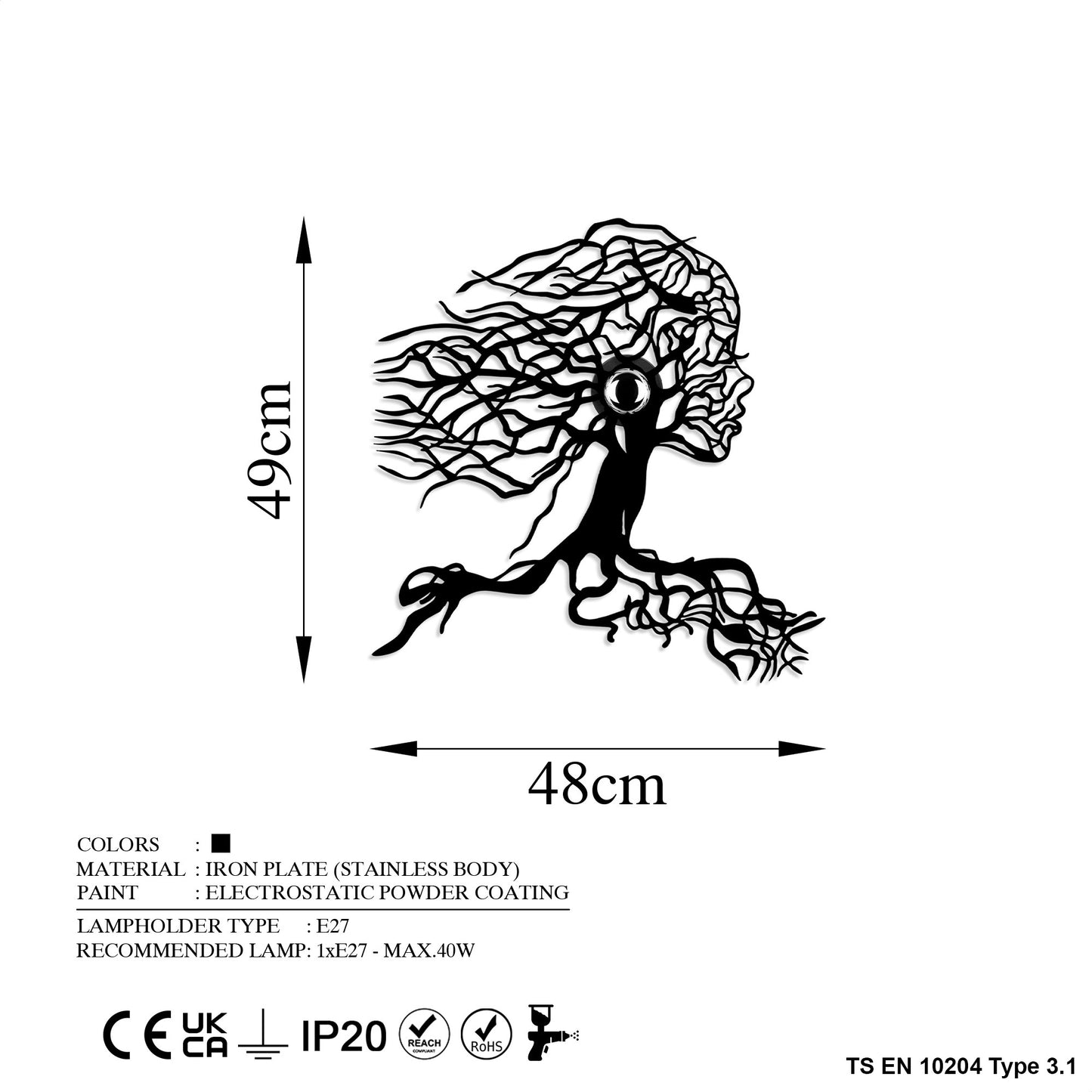 Zidna svjetiljka, Tree Woman