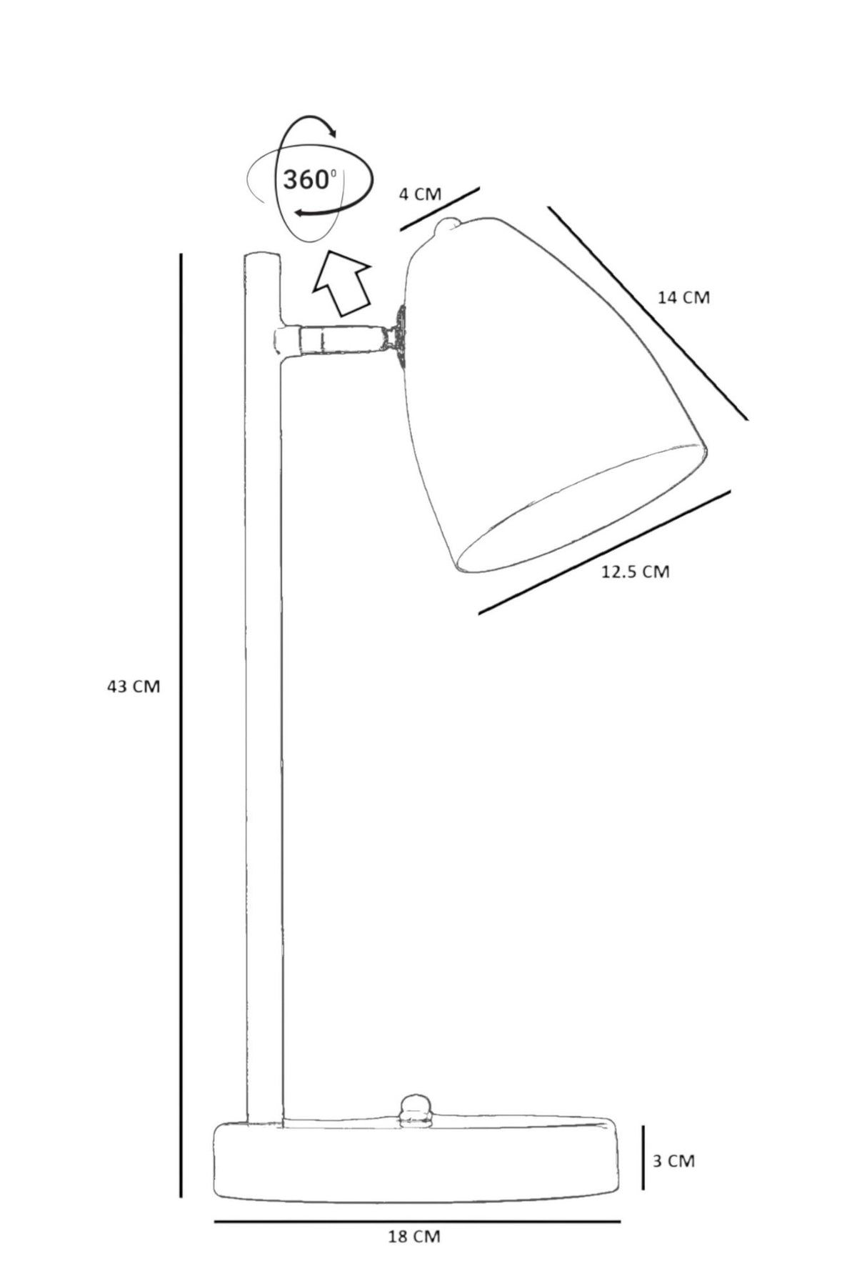 Stolna Lampa 392, Siva