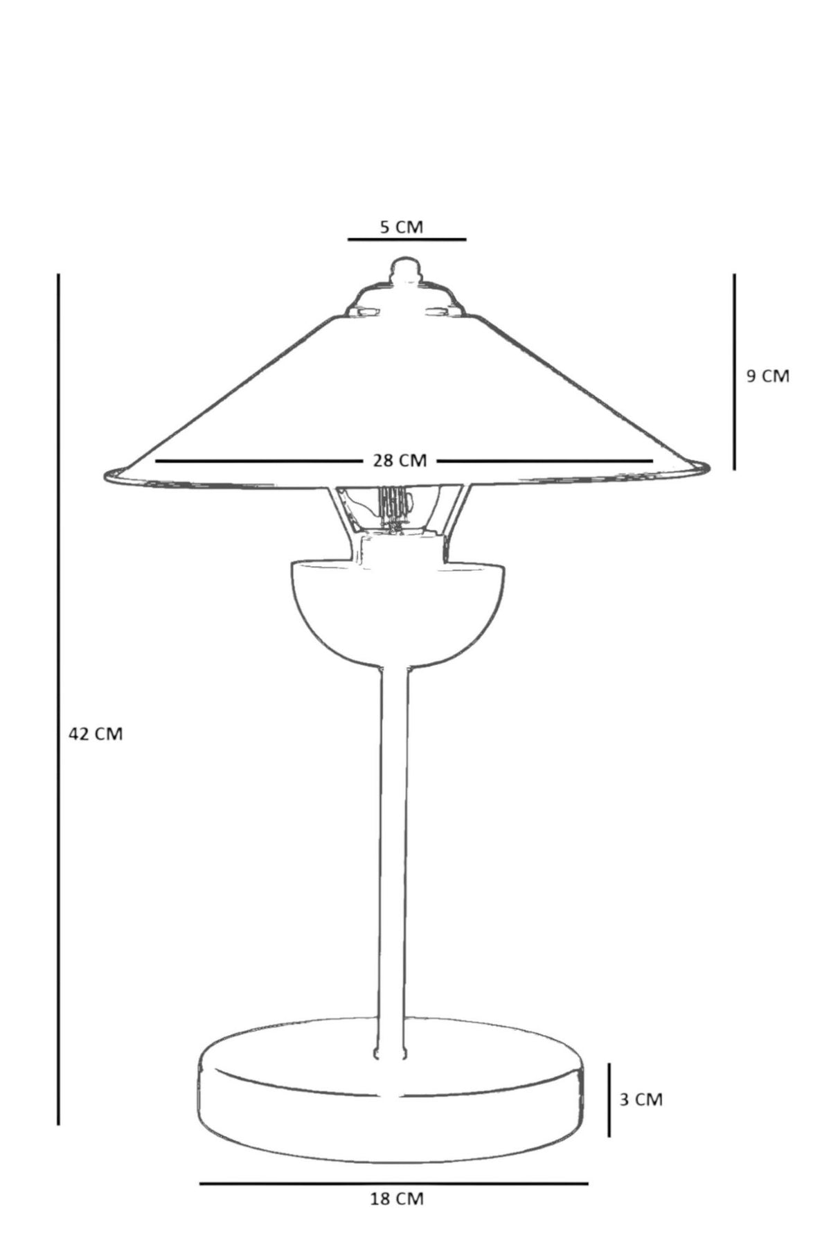 Stolna lampa 453, narančasta