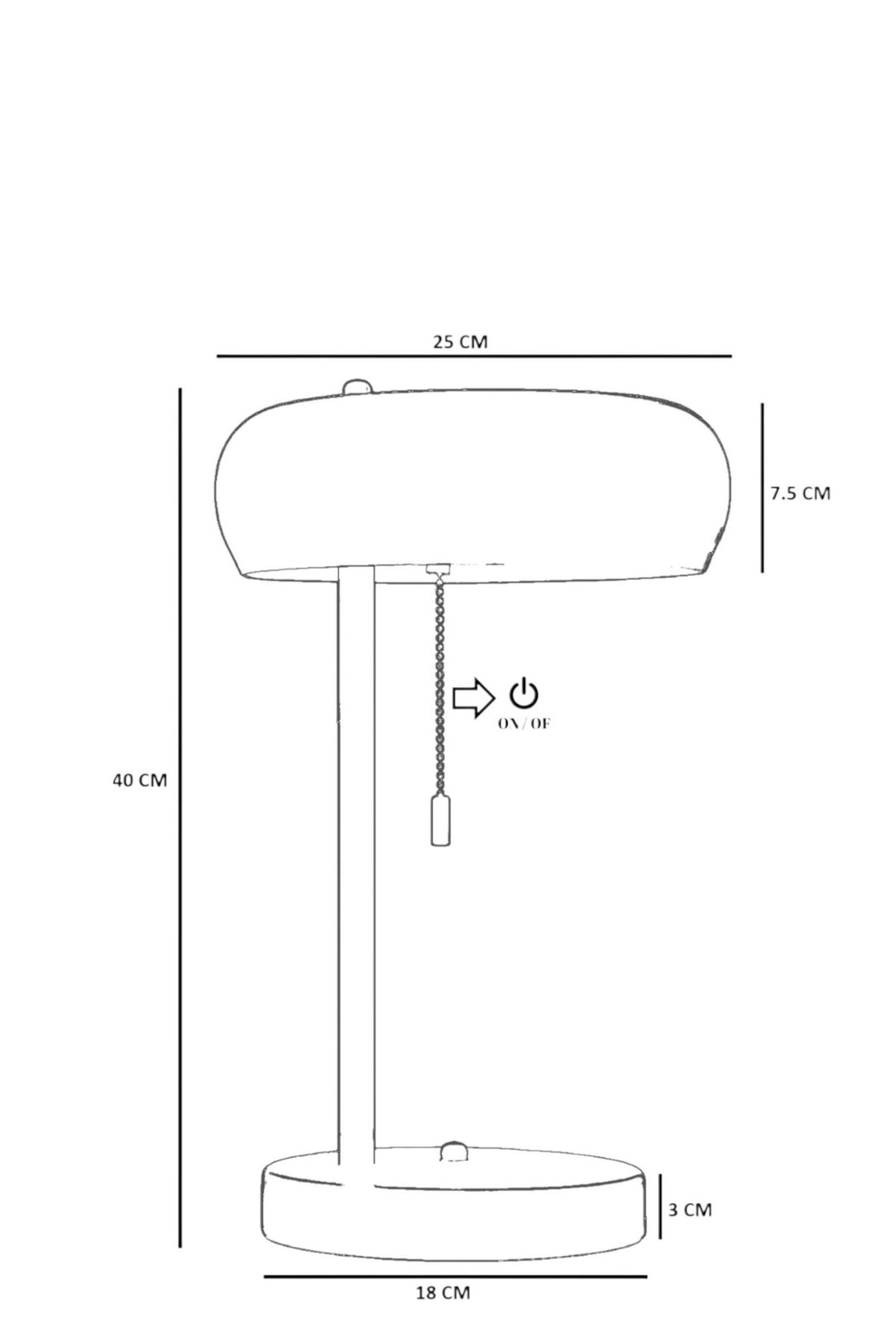 Stolna Lampa 521, Crna