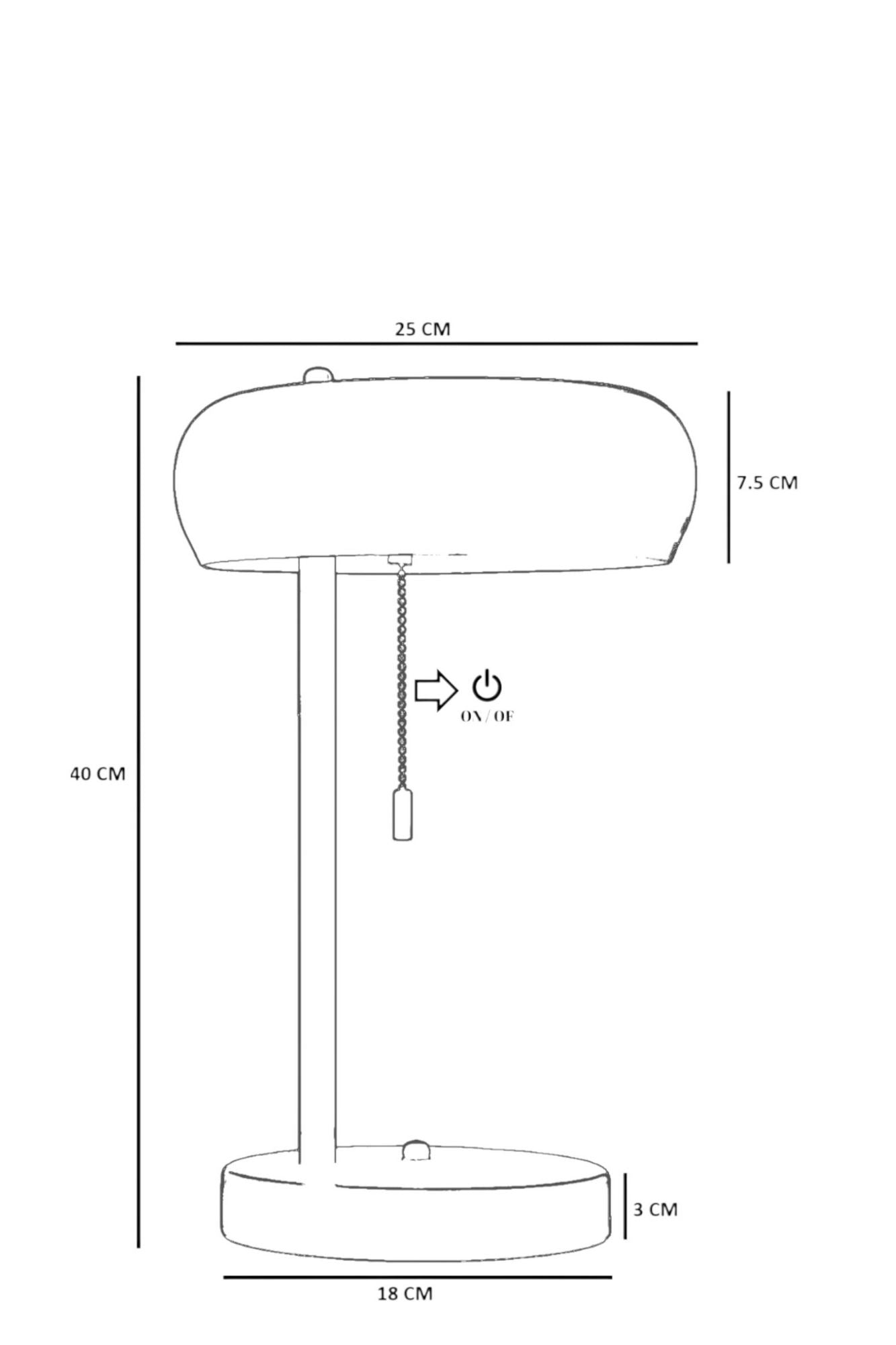 Stolna lampa 569, bijela, crna
