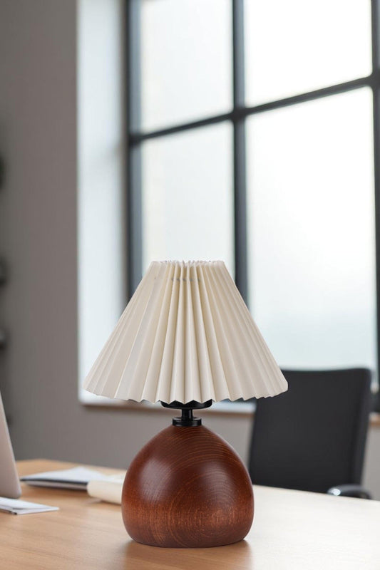 Stolna lampa 699, krem, orah