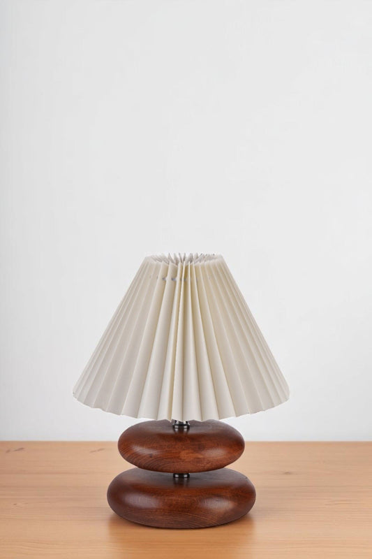 Stolna lampa 897, krem, orah