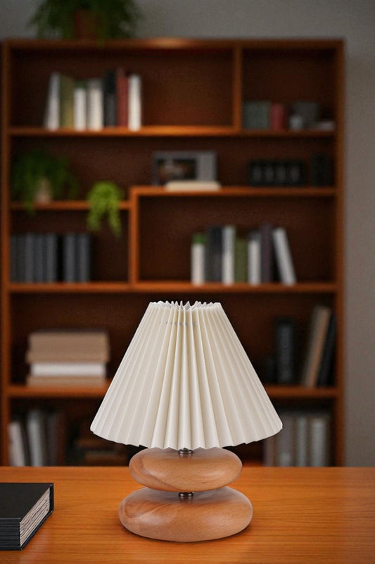 Stolna lampa 934, krem, hrast