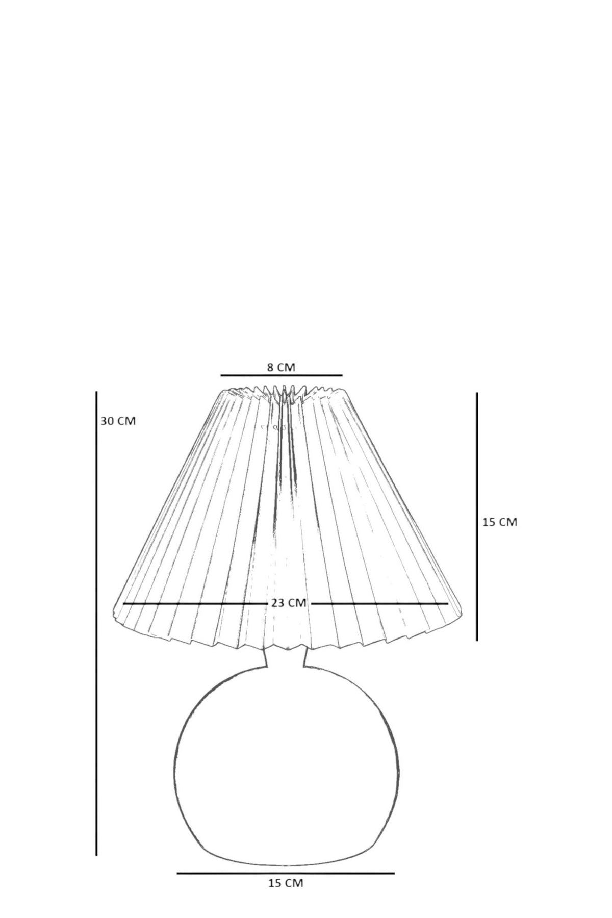 Stolna lampa 078, krem, crna