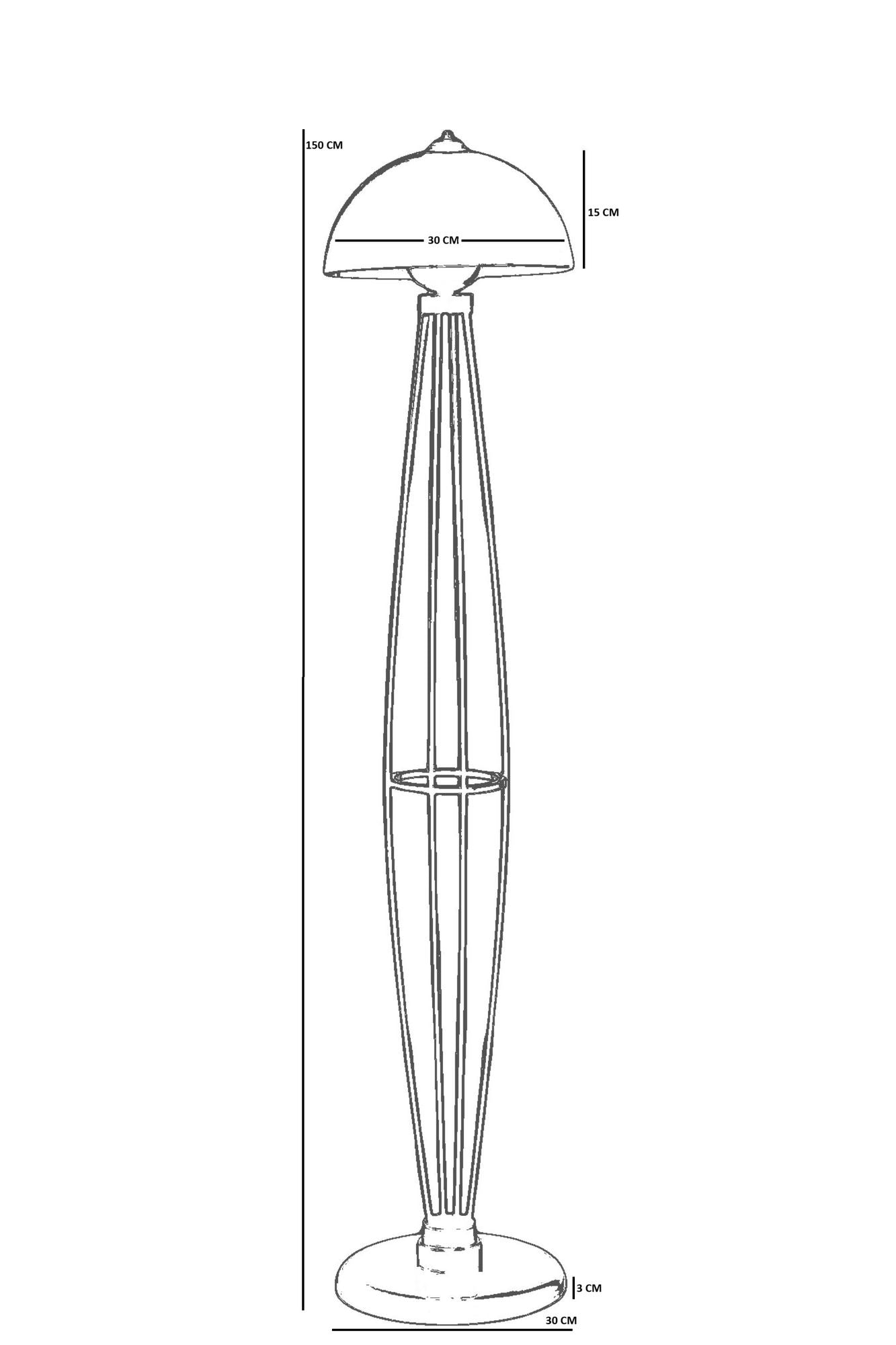 Podna lampa 492, zlatna