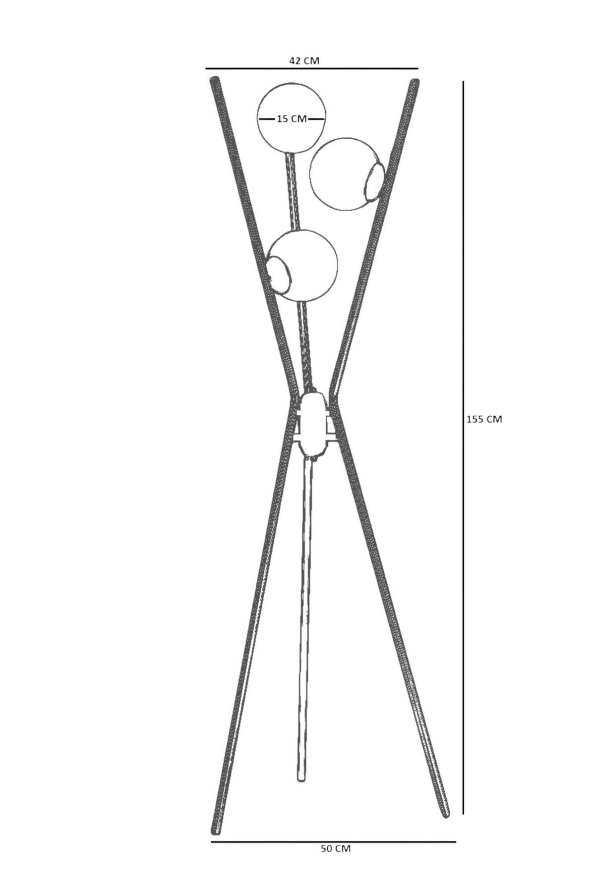 Podna lampa 881, crna, zlatna, bijela