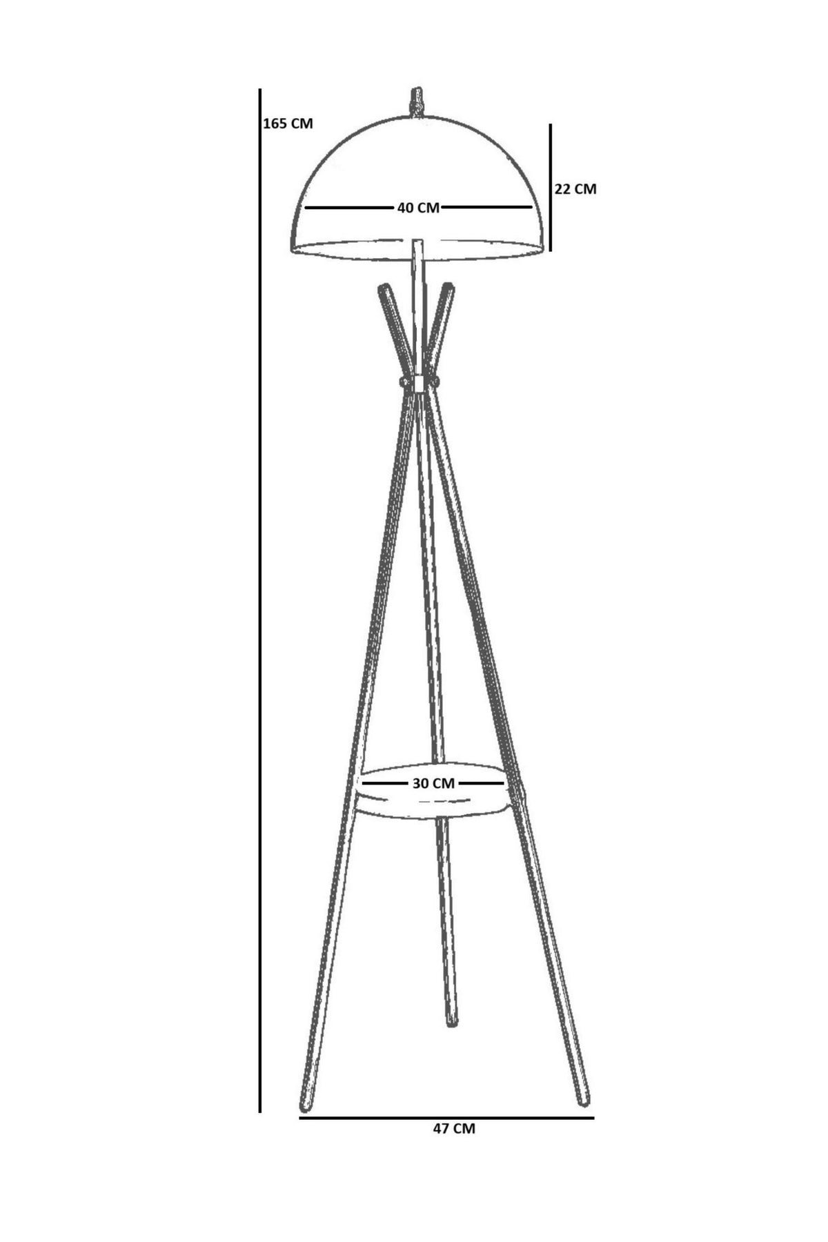 Podna lampa 015, narančasta