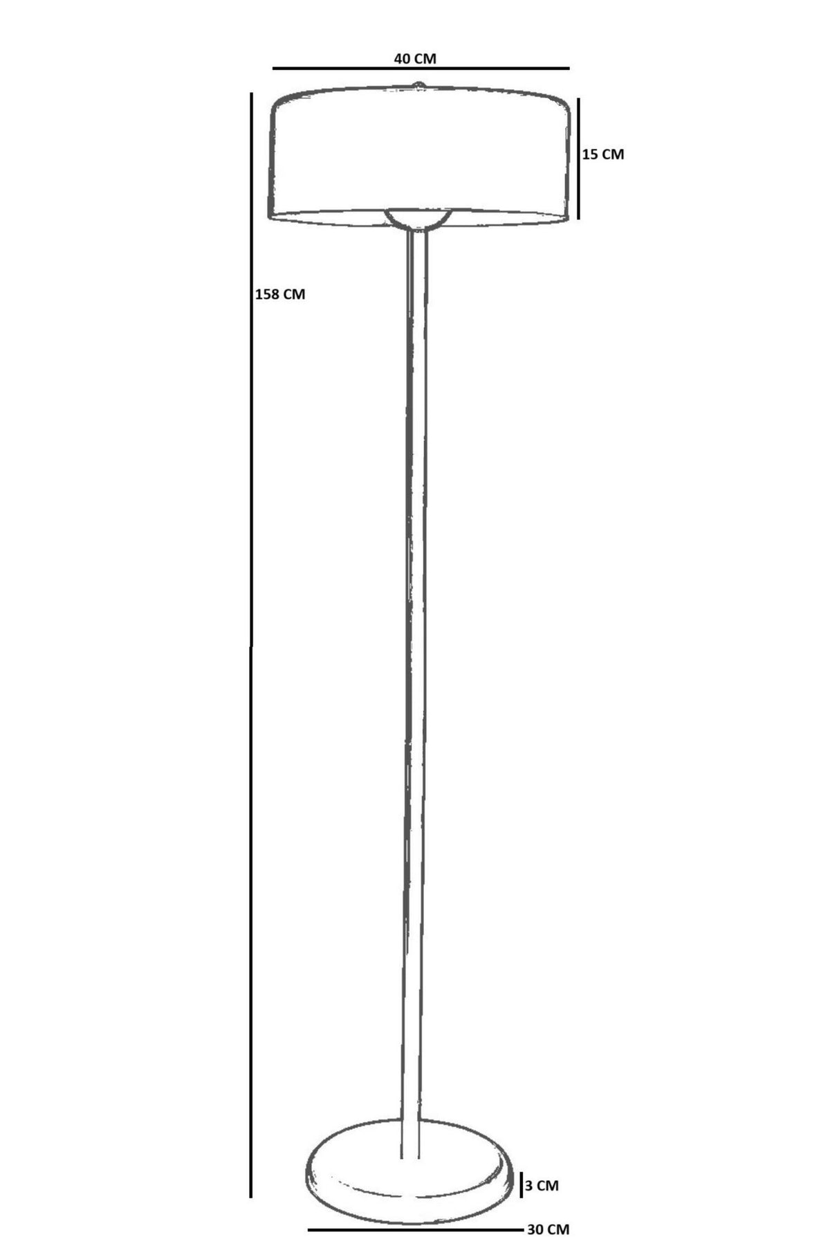 Podna lampa 701, senf
