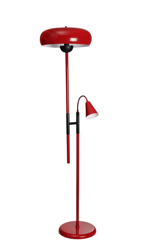Podna lampa 756, crvena, crna