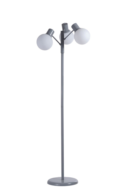 Podna lampa 227, bijela, siva