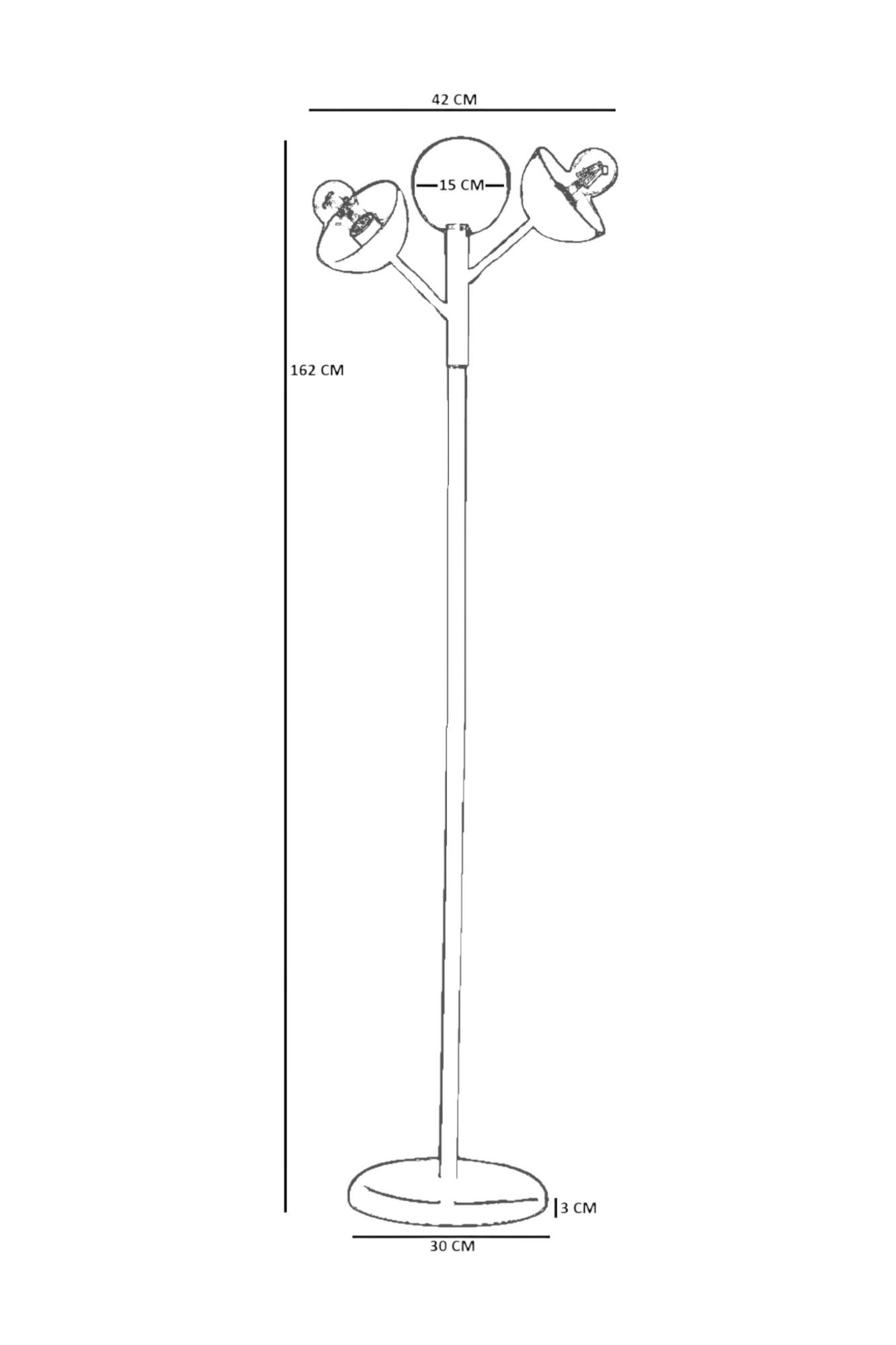 Podna lampa 432, crna