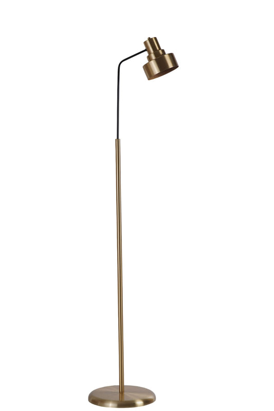 Podna lampa 449, zlatna, crna