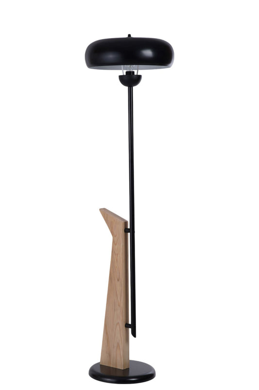 Podna lampa 630, crna, hrast