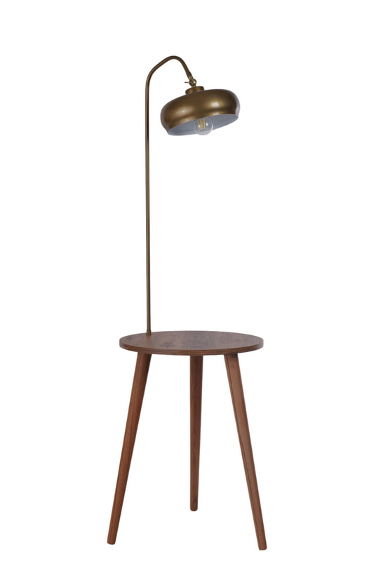 Podna lampa 784, zlatna, bukva