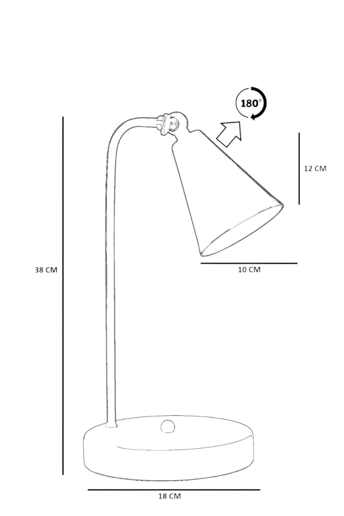 Stolna lampa 366, siva