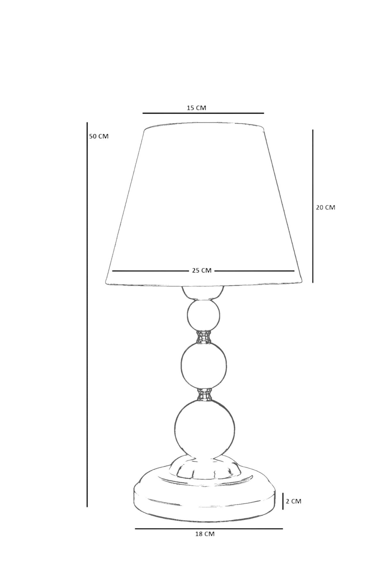 Stolna lampa 472, crna