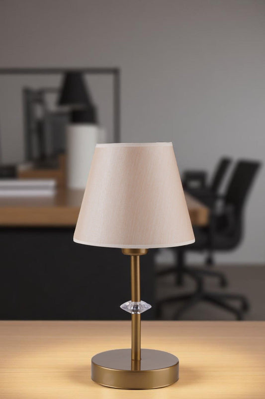 Stolna lampa 557, bež, zlatna