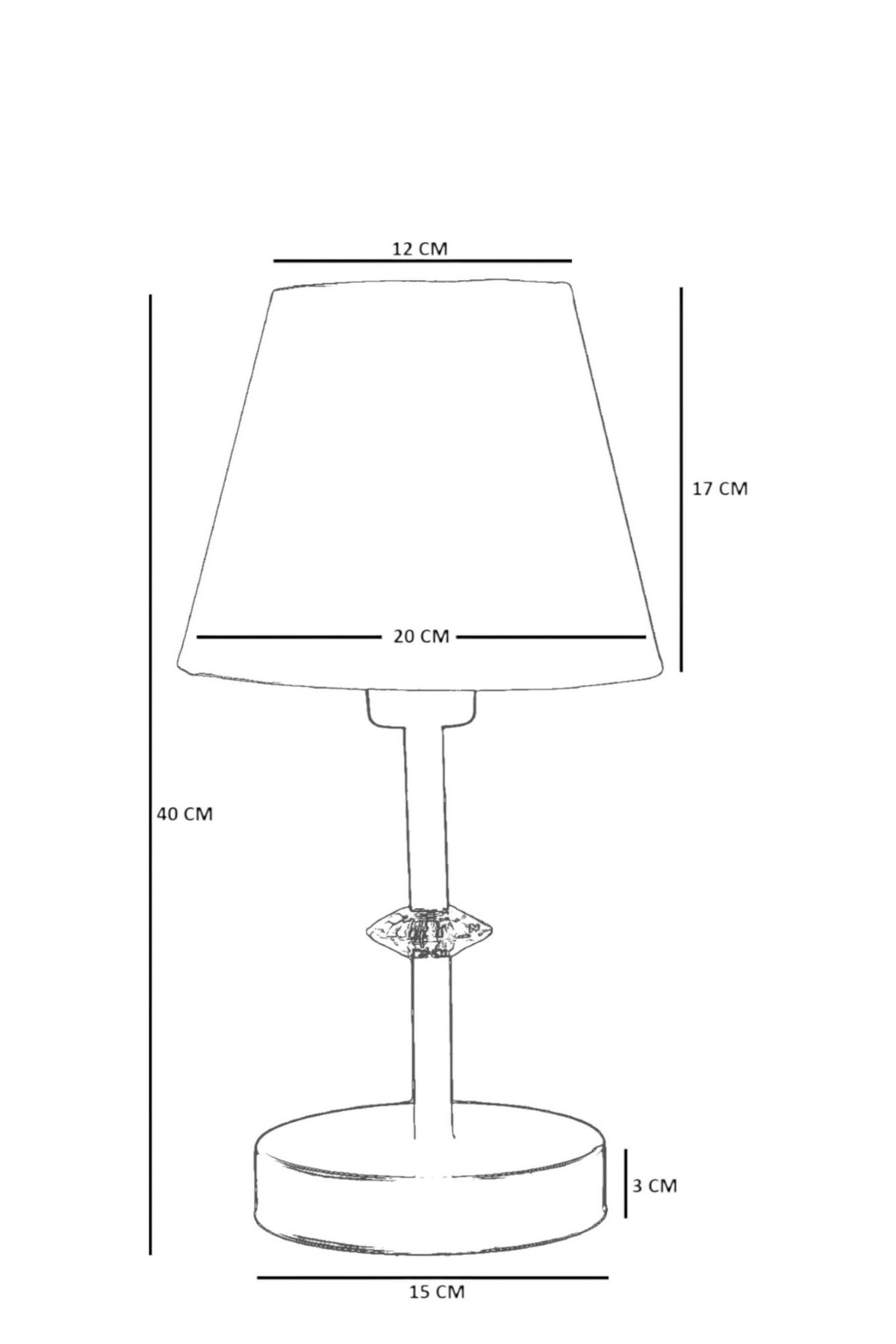 Stolna lampa 557, bež, zlatna