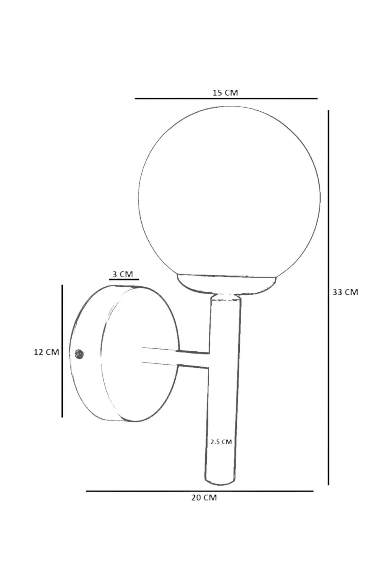 Zidna lampa 663, bijela