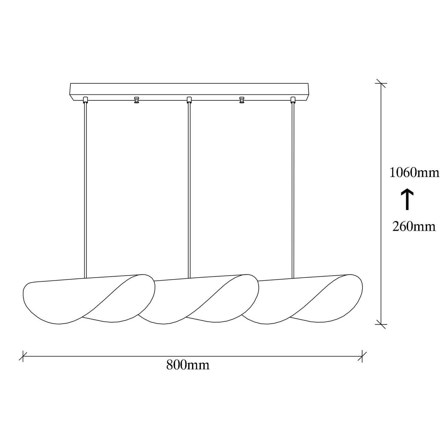 Vislica SIVANI 3 bijelo- zlatno, metal, 80 x 17 cm, visina 106 cm, dimenzija sjenila 30 x 17 x 10 cm, 3 x E27 40 W, Sivani - MR - 965