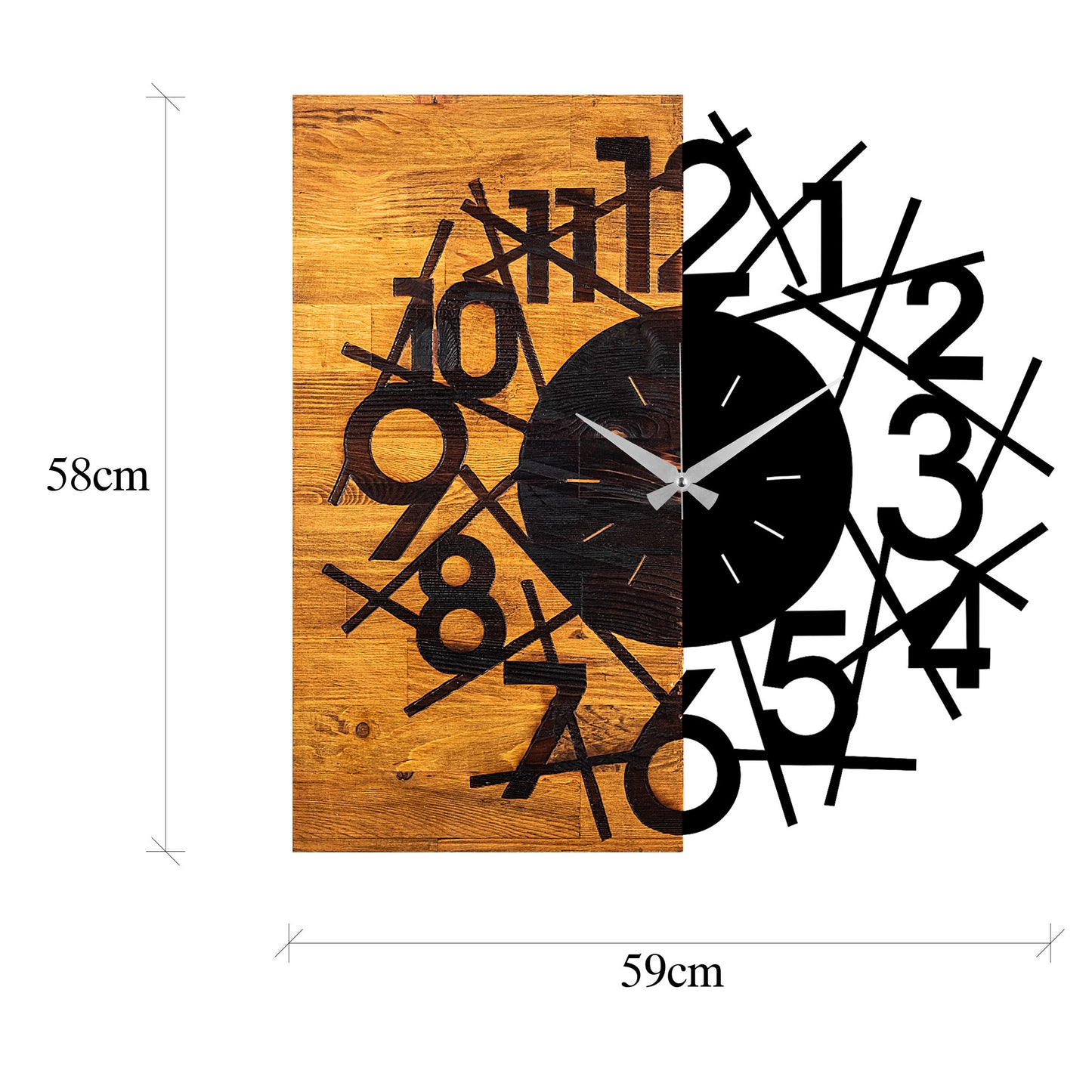 Ukrasni drveni zidni sat, Wooden Clock 26