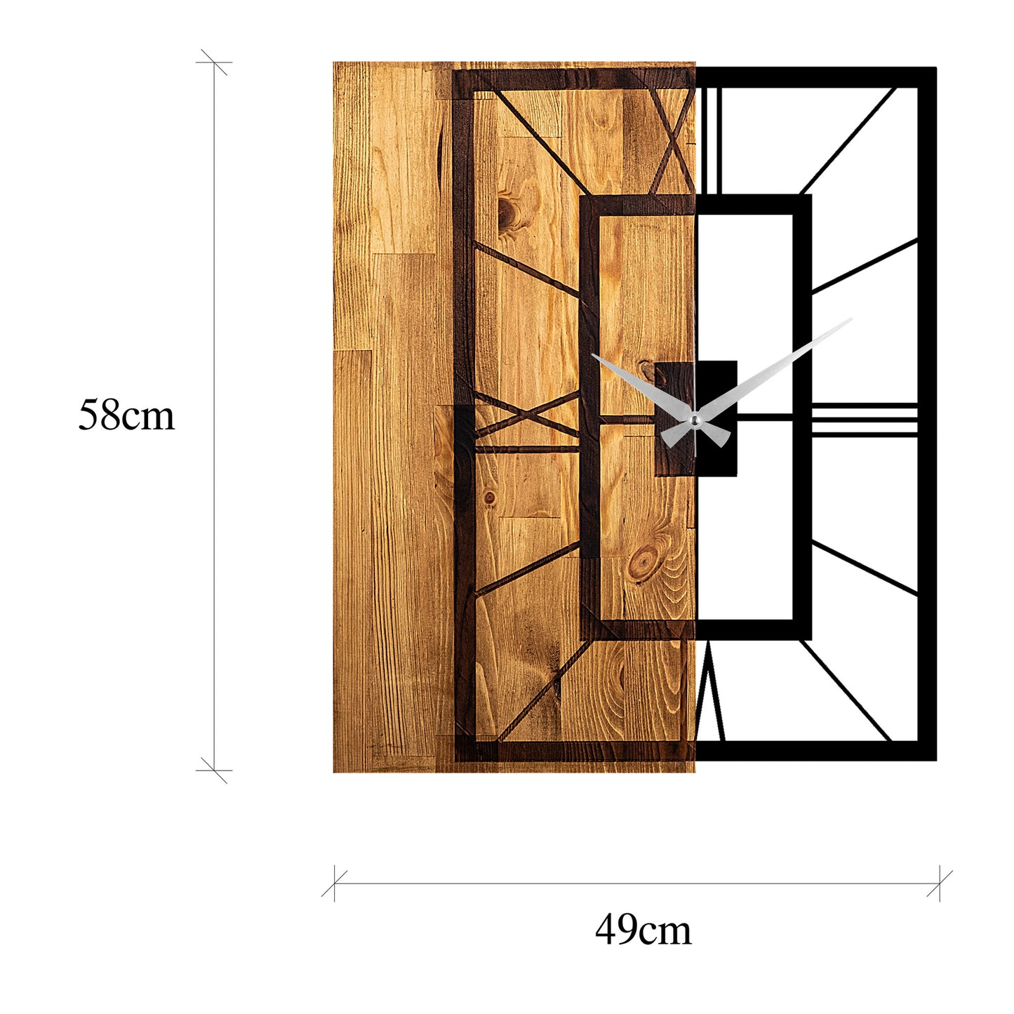 Ukrasni drveni zidni sat, Wooden Clock 37