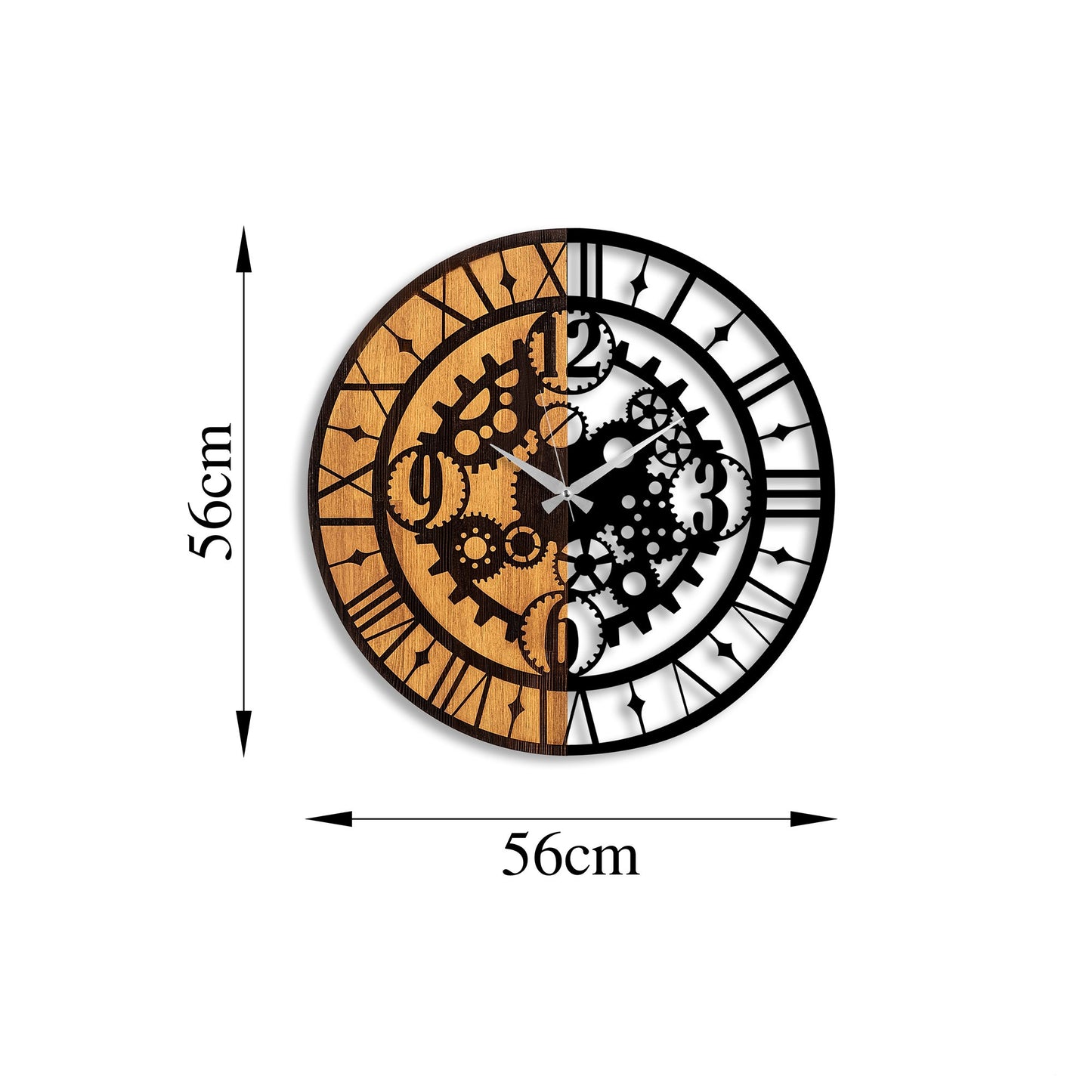 Ukrasni drveni zidni sat, Wooden Clock - 59
