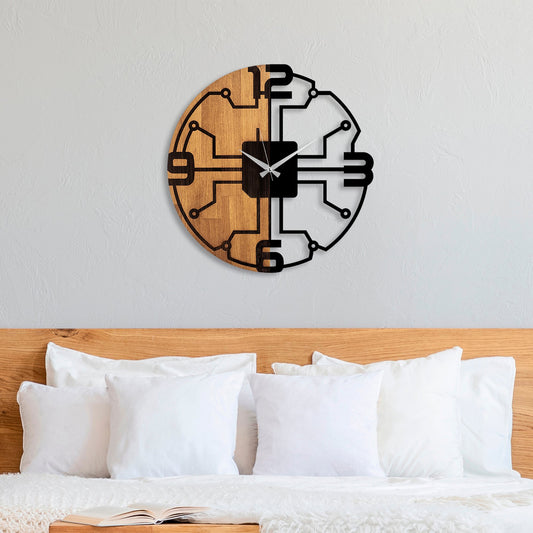 Ukrasni drveni zidni sat, Wooden Clock - 61