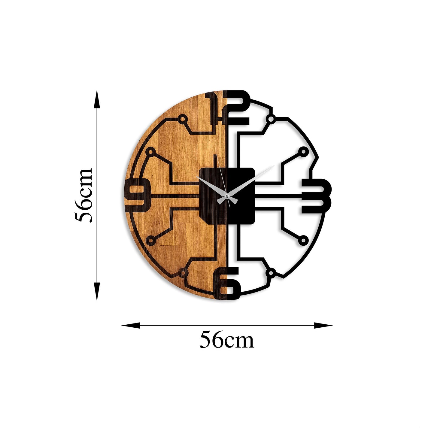 Ukrasni drveni zidni sat, Wooden Clock - 61
