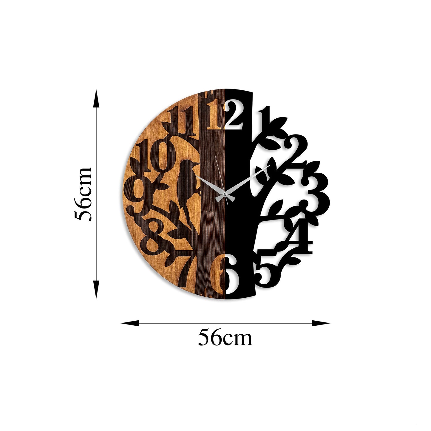 Ukrasni drveni zidni sat, Wooden Clock - 71