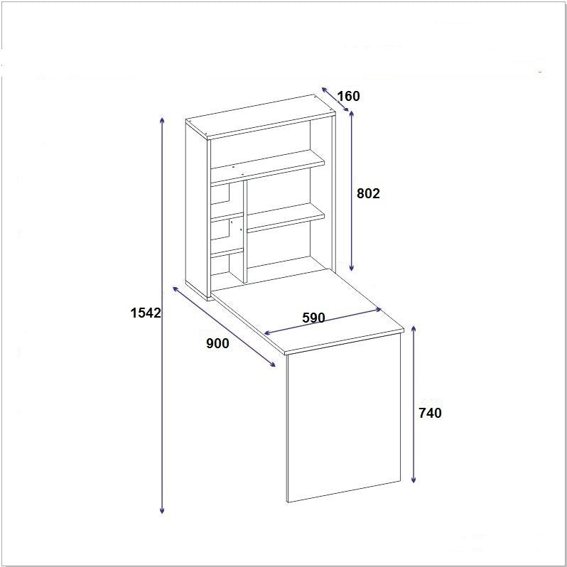 Studijski stol, Sedir - Oak