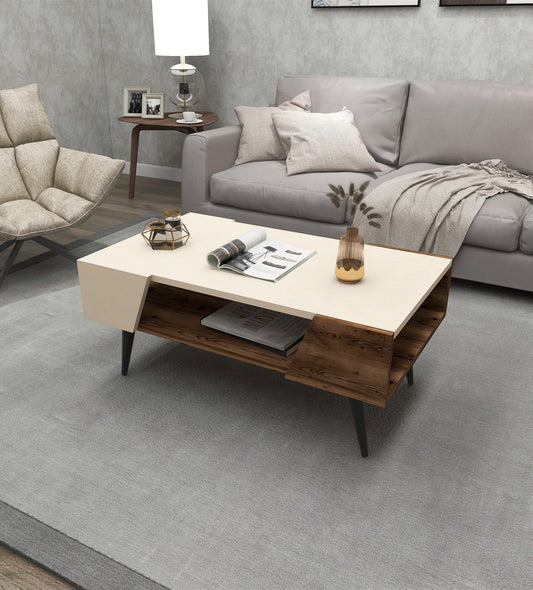 Stolić za kavu, Aren - Beige, Light Walnut