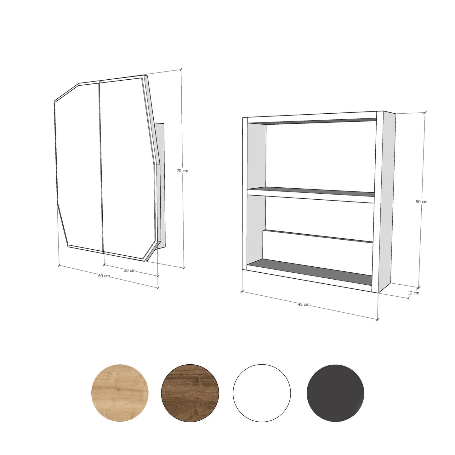 Kupaonica, Quartz Cabinet - Black