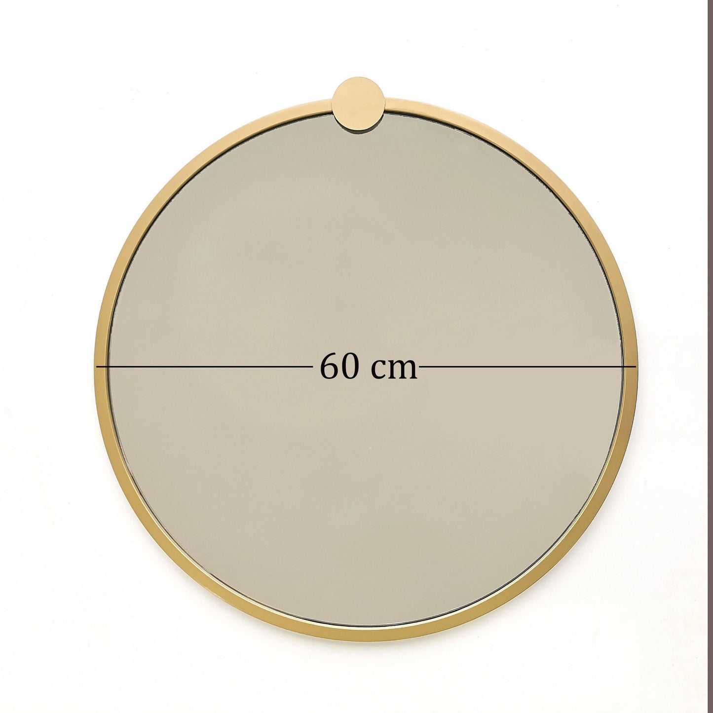 Ogledalo, Gold Metal Çerçeve Yuvarlak Ayna A708
