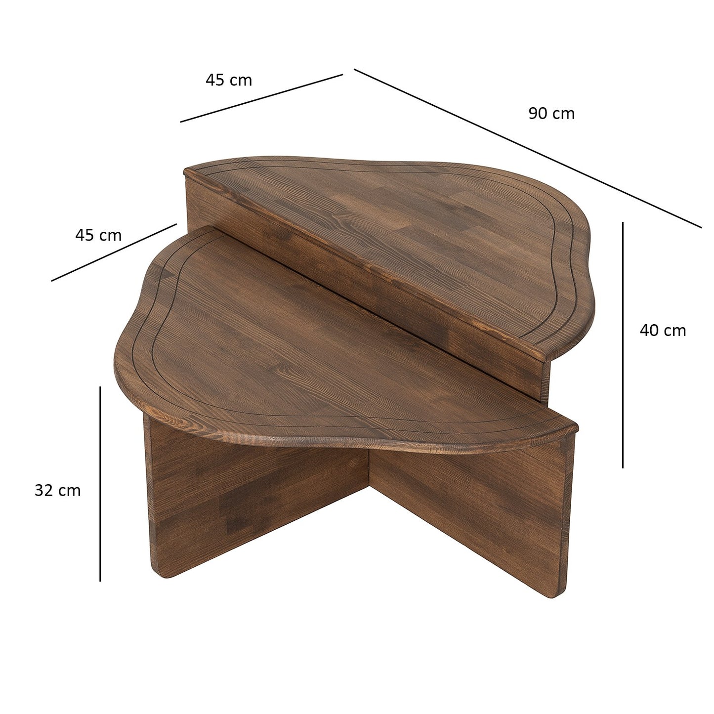 Stolić za kavu, Altopiano - Walnut