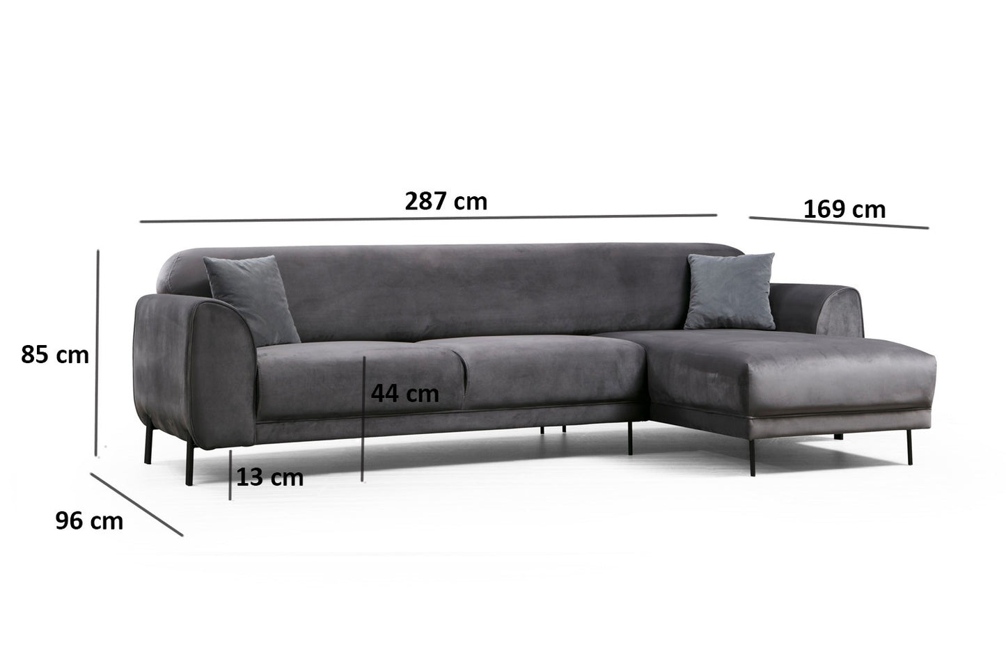 Kutna garnitura na razvlačenje, Antracit, Image Corner Right ( L3-Chl ) - Anthracite