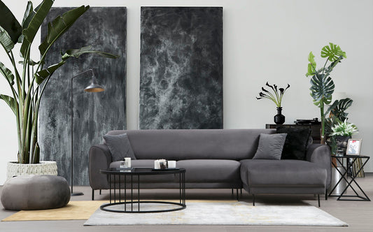 Kutna garnitura na razvlačenje, Antracit, Image Corner Right ( L3-Chl ) - Anthracite
