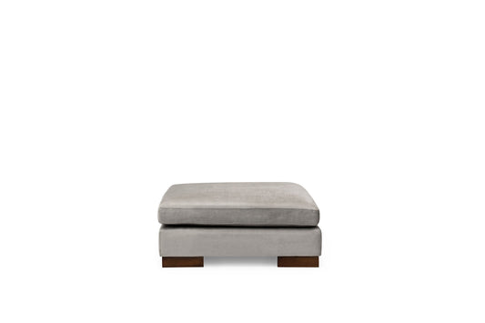 Kutna garnitura TULIP, lijeva, svjetlo sivo, Tulip Corner Left With Pouf - Light Grey