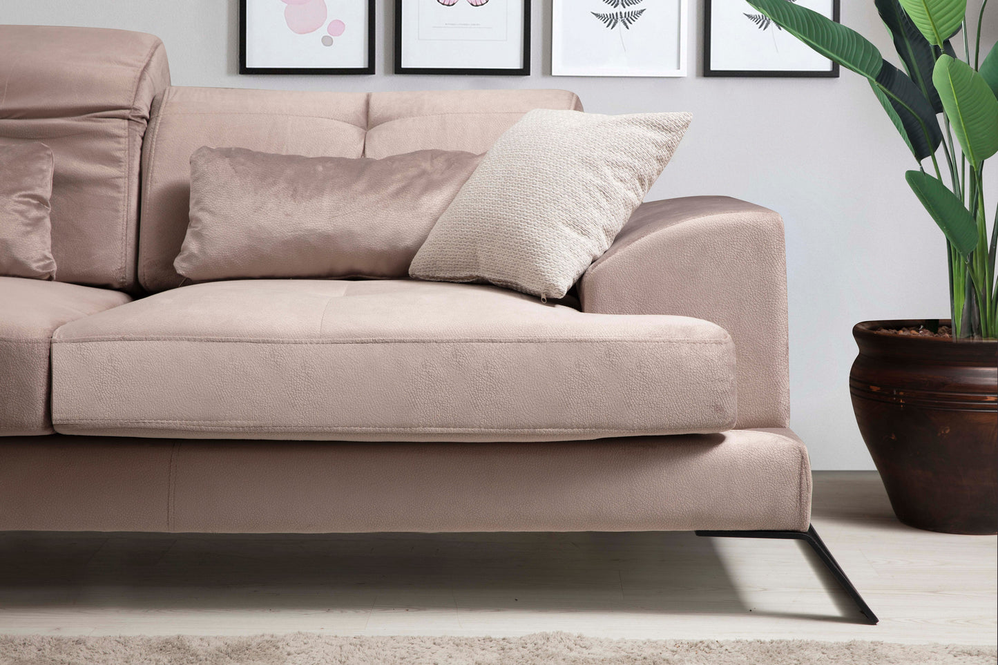 Kutna garnitura FRIDO desna, bež, Frido Corner Right (L3+Chl) - Beige