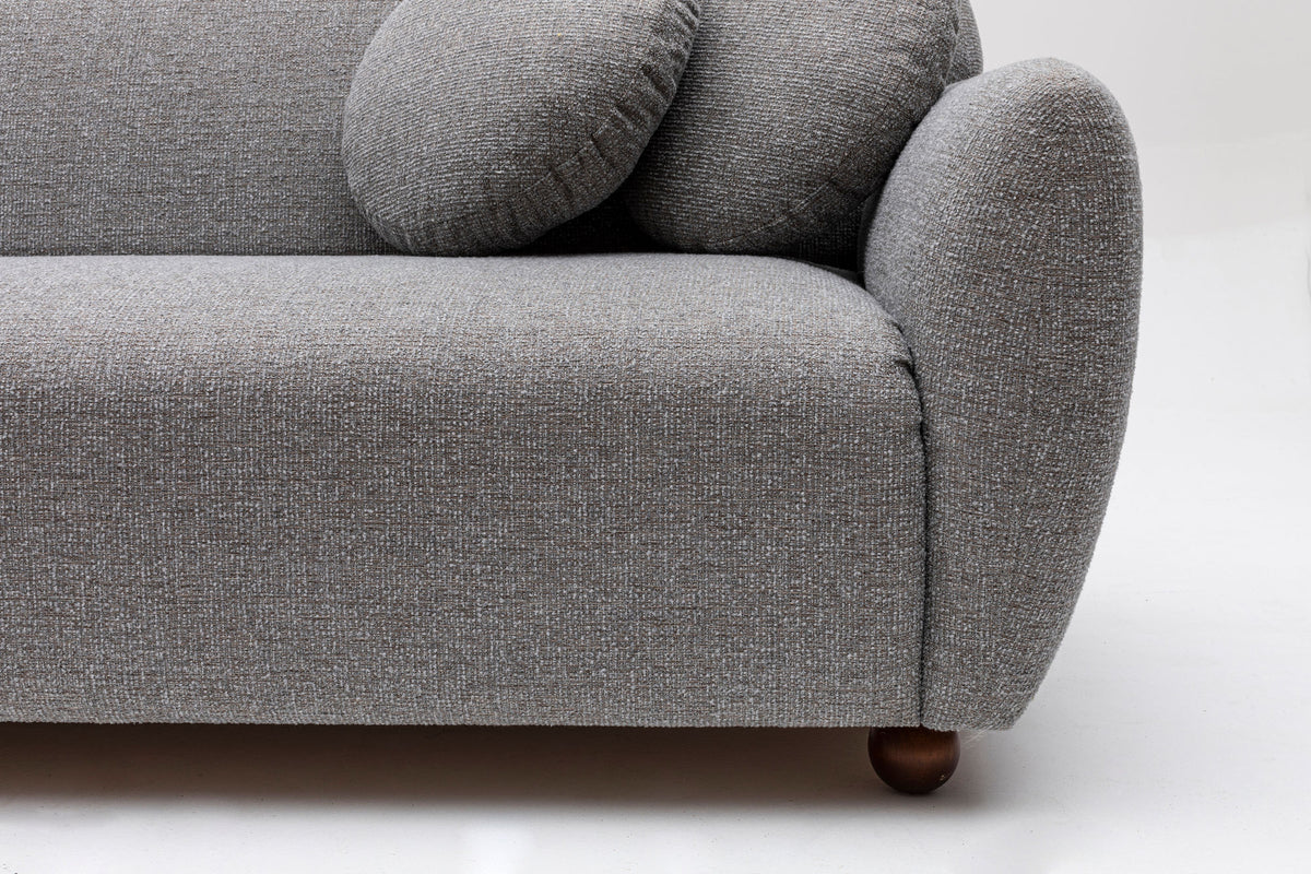 Kutna garnitura EDDY svijetlo siva desni kut, Eddy Corner (CHL-3R) - Light Grey