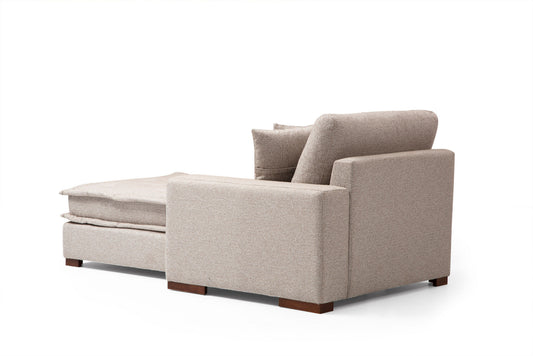 Kutna garnitura, LENA, desna, boja pijeska, Lena Corner (L3-CHL) - Sand Beige