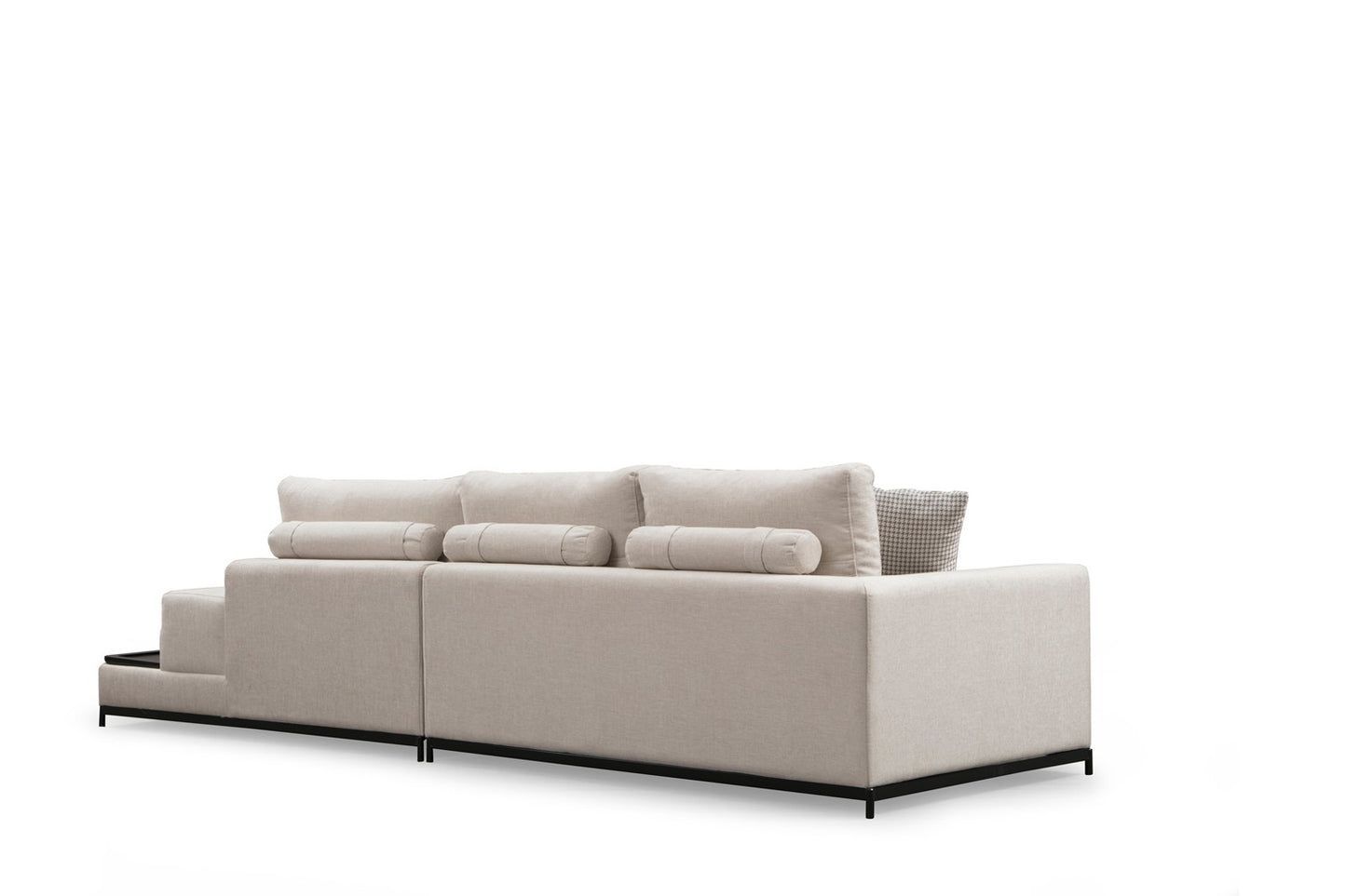 Četverosjed, LINE s integriranim stolićem, bež, Line With Side Table - Beige